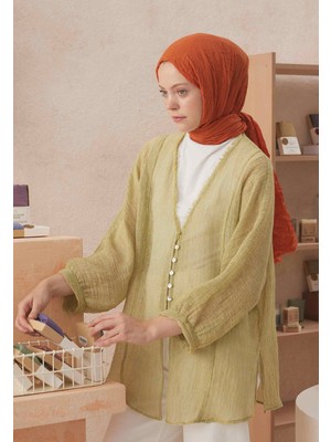 Fresh Scarfs Vual Crash Şal Portakal Kabuğu