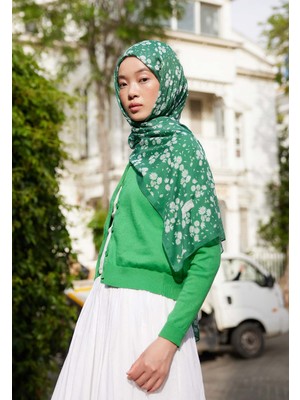 Fresh Scarfs Papatya Desen Rami Şal Yeşil