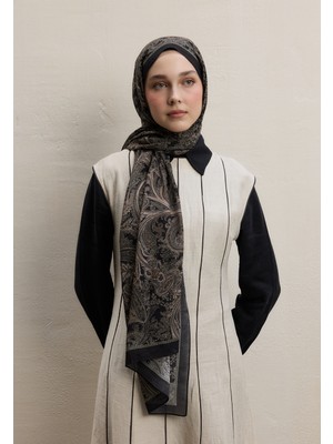 Fresh Scarfs Dark Bohemian Desen Şal Siyah