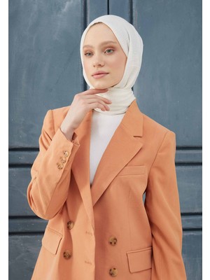 Fresh Scarfs Bürümcük Şal Kırık Beyaz