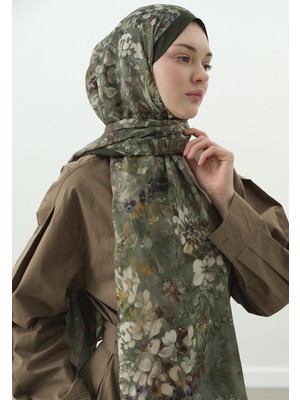 Fresh Scarfs Dark Beauty Desenli Pamuk Viskon Şal Çağla
