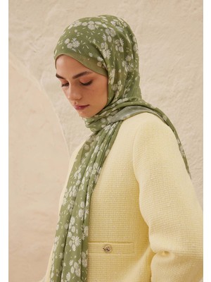 Fresh Scarfs Papatya Desen Rami Şal Haki