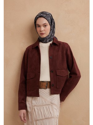 Fresh Scarfs Helene Desen Pamuk İpek Eşarp Menekşe