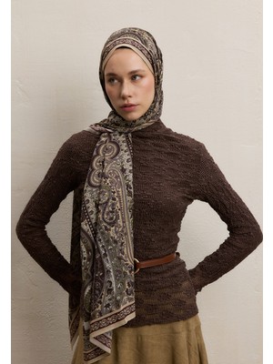 Fresh Scarfs Zaira Desen Şal Kum