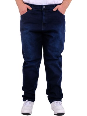 ModeXL Mode Xl Büyük Beden Erkek Klasik Kot Pantolon Mark 21920D Lacivert