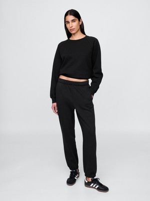 Gap Kadın Siyah High Rise Boyfriend Jogger Eşofman Altı