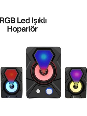 Majeur Renkli LED Işıklı Hoparlör