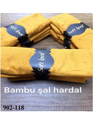 Soft İpek Soft Ipek Bambu Pamuk Şal (Hardal) 902-118
