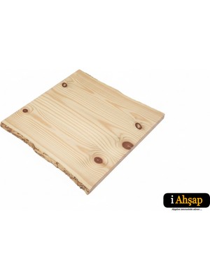 Iahşap Doğal Kenarlı Sedir Kütük Masa Tablası | Kare Ahşap Yemek Ofis Masası Üstü No9