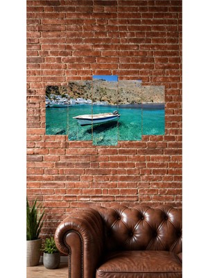 Loutro Adası,simetrik Mdf Tablo,5li