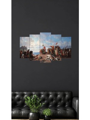 Varna Muharebesi,2.murad,simetrik Mdf Tablo,5li