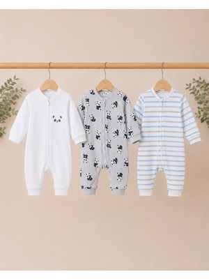 tinytrends Unisex 3 Lü Bebek Panda Tulum