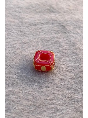 Bayar Gold Altın Bordo Büyük Boy Telkari Hülyam Boncuk