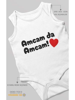 Morivo Kids Amcam Temalı Sıfır Kol Bebek Zıbını %100 Pamuk