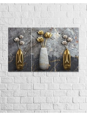 Wooden Factory Modern Style 3'lü Mdf Tablo Seti