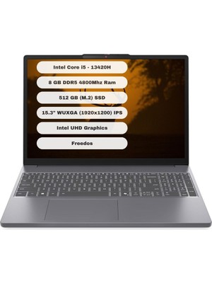 Lenovo Ideapad Slim 3 Intel Core I5 13420H 8gb 512GB SSD Freedos 15.3" Wuxga