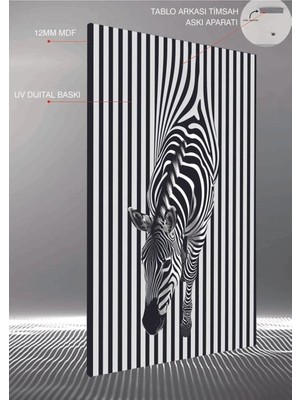 DRK PRINT Zebra Ilistratör Mdf Tablo