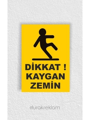 DRK PRINT Kaygan Zemin Uyarı İkaz Levhası A4 Kompozit Panel