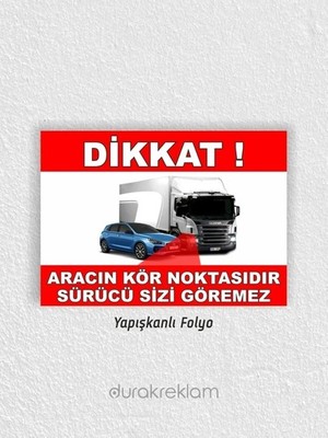 DRK PRINT Araç Kör Nokta Uyarı İkaz Levhası