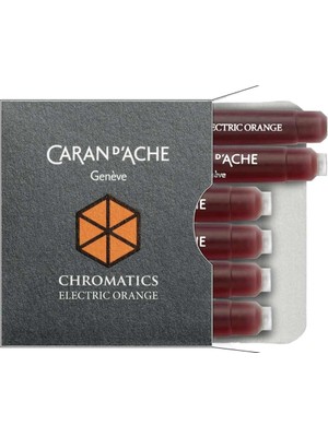 Caran D'ache 8021 Ink Cartridges Chromatics Electric Orange