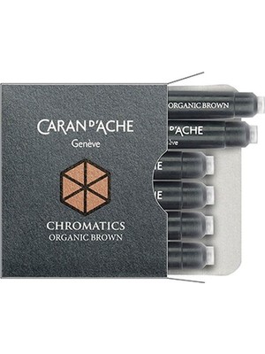 Caran D'ache 8021 Ink Cartridges Chromatics Organic Brown