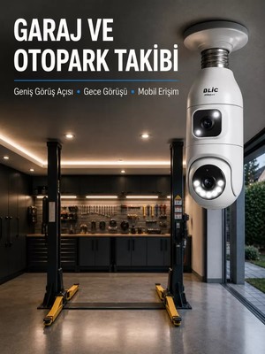 Asil Sepet Asiltech 360° Ev Izleme Wi-Fi Çift Lens Akıllı Ampul Kamera