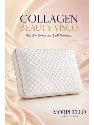 Morphello Collagen Ortopedik Yastık 40*60 cm – Boyun Destekli Yıkanabilir Kılıflı Nefes Alan Premium Uyku Yastığı