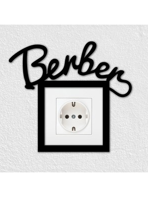 To Design Lab Berber Temalı Dekoratif Priz Süsü (8,5x8,5 cm Priz Çerçevesiyle Uyumludur)