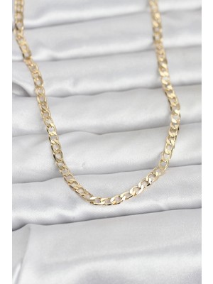 Marsilyan Mey Ithalat® cm 14K Gold Renk Zincir Model 60 cm Kadın Kolye