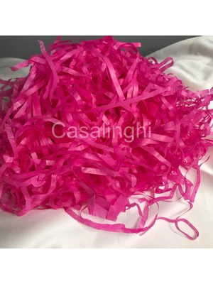 Fuşya Kırpık Pelür Kağıt Kırpıntısı Dark Pink Hediye Kutusu Dolgu Malzemesi Ambalaj Kağıdı Süsleme - 50 Gram