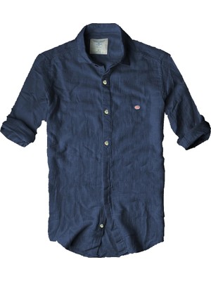 Gulf Bird Slim Fit Italyan Kesim Gerçek Keten Gömlek