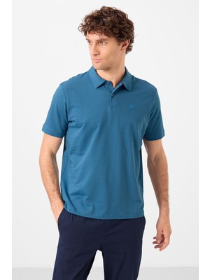 Tommy Life Saks Standart Kalıp Basic Polo Yaka Erkek T-Shirt - 87748
