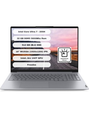 Lenovo Thinkbook 16 G8 Ial GTI32 Intel Core Ultra 7 255H 32GB 512GB SSD Freedos 16" Wuxga 21SK007UTX32