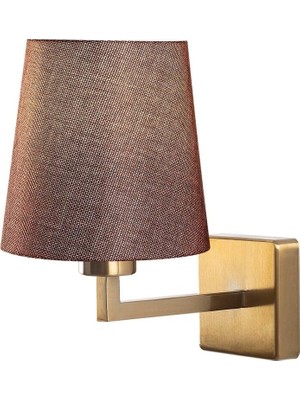 Eskitme Metal Aplik Duvar Lambası E27 18X24X30 cm Salon ve Antre Aydınlatma BEJ-4651