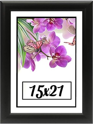 Hediyelik Çerçeve Dekorasyon Kişiye Özel Resim Çerçevesi 15X21 15X21-22-SİYAH