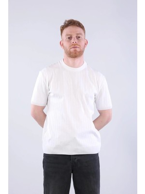 Mckanzie 10027 Bisiklet Yaka Triko Fitilli T-shirt