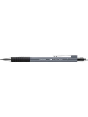 1345 47 2022 Versatil Kalem 0.7 mm Gri Ergonomik Tutuş Yaylı Uç Uzun Silgi Modern Tasarım