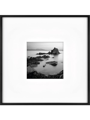 Co. Foundry Metal 18X18 Mat Resim Çerçevesi 8x8 Fotoğraf Ekranlı Fotoğraflar ve Sanat Eserleri Için Siyah Dikey ve Yatay Duvara Asmalı Çerçeve 1 Li Paket