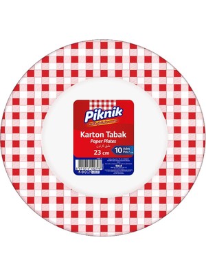 Piknik Kullan-At Karton Tabak 21 cm Büyük 10'lu 1495