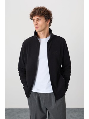 Air Jones Hardy Siyah Standart Kalıp Polar Erkek Sweatshirt - 88299