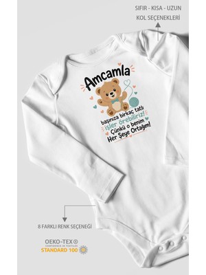 Morivo Kids Amcaya Özel Uzun Kollu Bebek Body %100 Pamuk