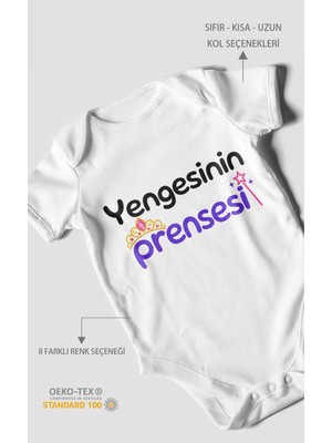 Morivo Kids Yengesinin Prensesi Kısa Kollu Bebek Body %100 Pamuk
