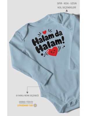 Morivo Kids Halam Da Halam! Uzun Kollu Çıtçıtlı Bebek Body %100 Pamuk