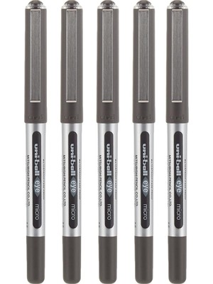Uni-Ball Eye Micro UB-150 Roller Kalemler - Siyah, 5'li Paket