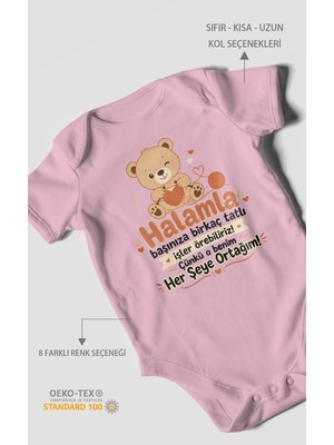 Morivo Kids Halaya Özel Kısa Kollu Bebek Body %100 Pamuk