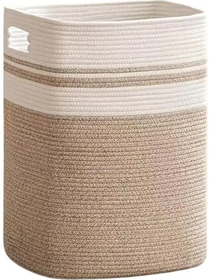 Savora Çok Amaçlı Katlanabilir Moderin Tasarım Çamaşır Sepeti Gizli Kulp Detaylı Oturma Odası Geniş Hacim Battaniye Sepeti 35 x 40 cm Oyuncak Yastık Giyisi Havlu Depolayıcı (Hasır-Bej)