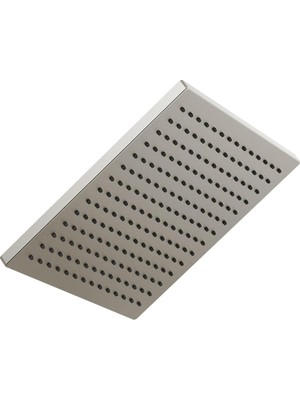 Faucet Tek Sprey Raincan Duş Başlığı, Fırçalanmış Nikel Duş Başlığı, Yağmur Duş Başlığı, Kare Duş Başlığı, Metal Duş Başlığı, 2.5 Gpm Akış Hızı, Lumicoat Paslanmaz 52159-SS-PR25