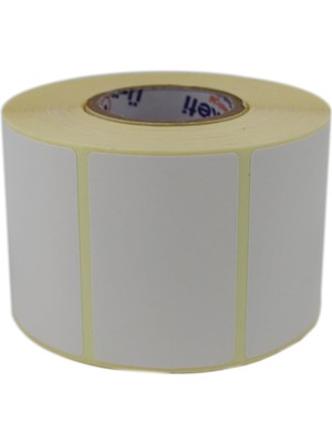 Kuşe Etiket 60MM x 40MM Ruloda 1000 Adet 40MM Kuka Çapında Baskısız Barkod Yazıcı Etiketi
