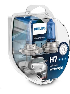 Philips H7 Diamond Vision Ultimate Parlak Beyaz Işık 5000K