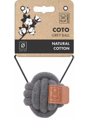 M-Pets Coto Grey Ball 6,5cm Örgü Top Oyuncak